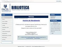 Tablet Screenshot of biblioteca.facel.com.br